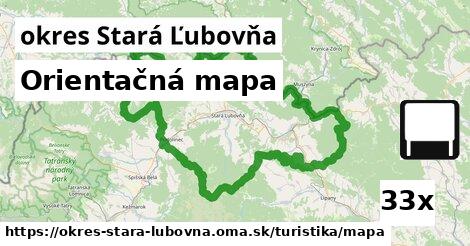 Orientačná mapa, okres Stará Ľubovňa