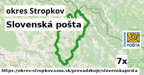 Slovenská pošta, okres Stropkov