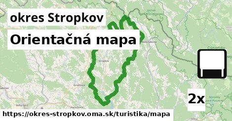 Orientačná mapa, okres Stropkov