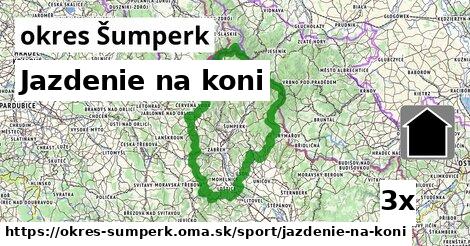 Jazdenie na koni, okres Šumperk