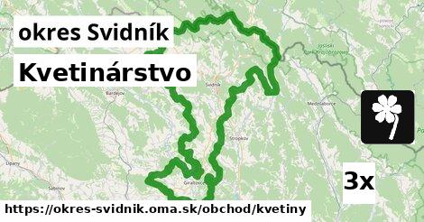 Kvetinárstvo, okres Svidník