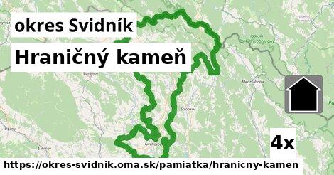 Hraničný kameň, okres Svidník