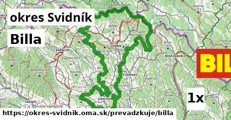 Billa, okres Svidník