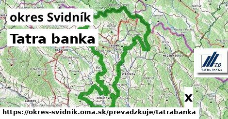 Tatra banka, okres Svidník