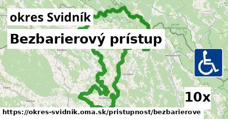 Bezbarierový prístup, okres Svidník