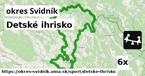 Detské ihrisko, okres Svidník