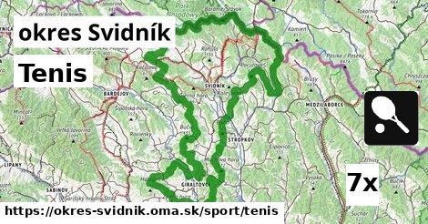 Tenis, okres Svidník