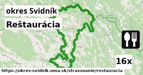 Reštaurácia, okres Svidník