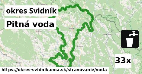 Pitná voda, okres Svidník