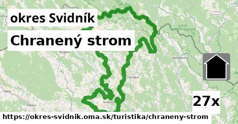 Chranený strom, okres Svidník