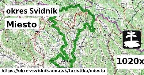 Miesto, okres Svidník