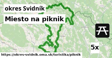 Miesto na piknik, okres Svidník