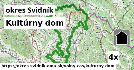 Kultúrny dom, okres Svidník