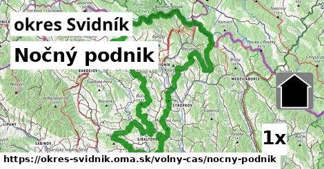 Nočný podnik, okres Svidník