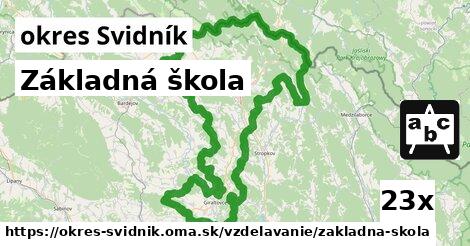 Základná škola, okres Svidník