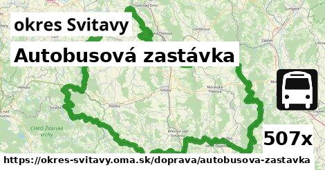 Autobusová zastávka, okres Svitavy