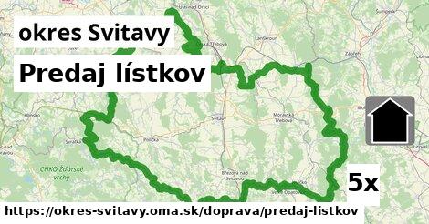 Predaj lístkov, okres Svitavy