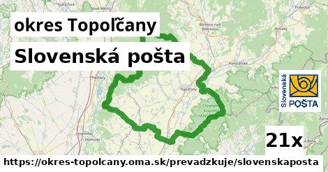 Slovenská pošta, okres Topoľčany