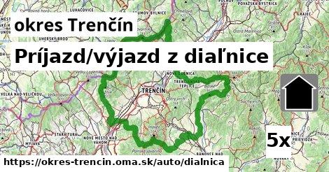 Príjazd/výjazd z diaľnice, okres Trenčín