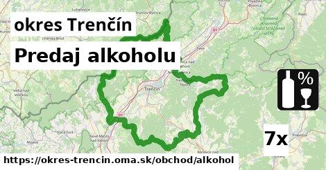 Predaj alkoholu, okres Trenčín