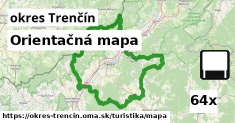 Orientačná mapa, okres Trenčín