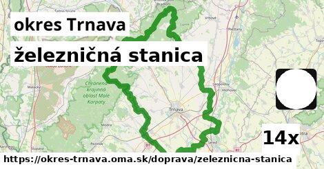 železničná stanica, okres Trnava