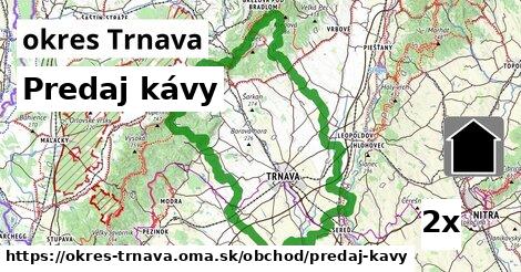 Predaj kávy, okres Trnava