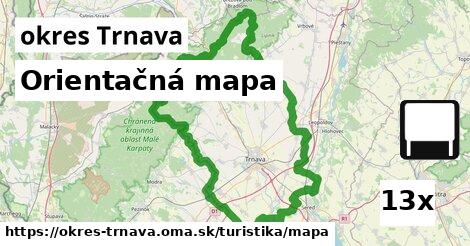 Orientačná mapa, okres Trnava