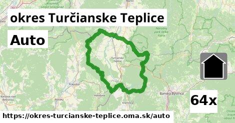 auto v okres Turčianske Teplice