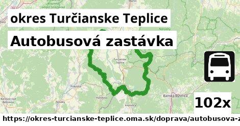 Autobusová zastávka, okres Turčianske Teplice