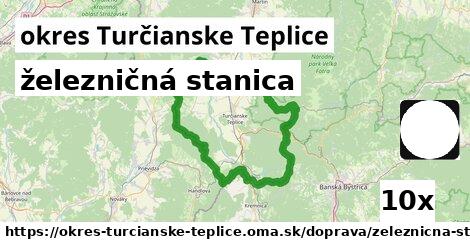 železničná stanica, okres Turčianske Teplice