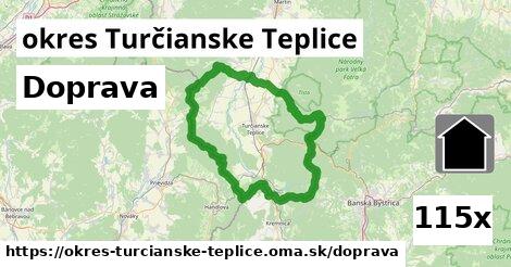 doprava v okres Turčianske Teplice