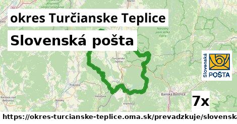 Slovenská pošta v okres Turčianske Teplice