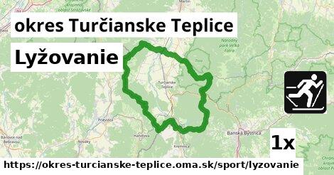 Lyžovanie, okres Turčianske Teplice