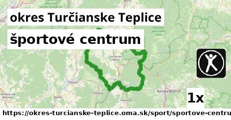 športové centrum, okres Turčianske Teplice