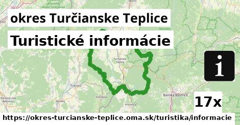 Turistické informácie, okres Turčianske Teplice