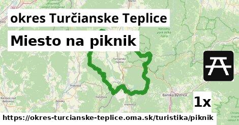 Miesto na piknik, okres Turčianske Teplice