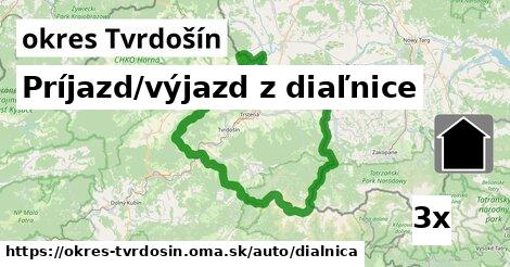 Príjazd/výjazd z diaľnice, okres Tvrdošín