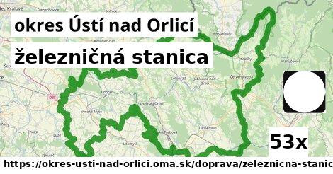 železničná stanica, okres Ústí nad Orlicí