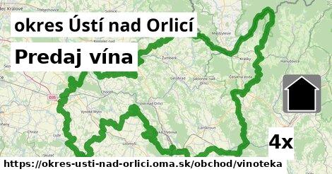 Predaj vína, okres Ústí nad Orlicí