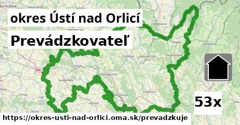 prevádzkovateľ v okres Ústí nad Orlicí