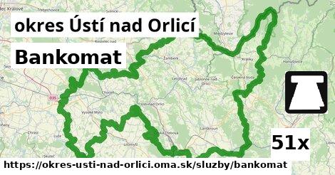 Bankomat, okres Ústí nad Orlicí