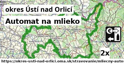 Automat na mlieko, okres Ústí nad Orlicí