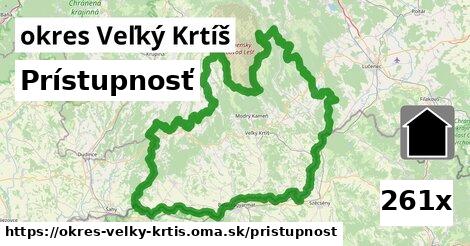 prístupnosť v okres Veľký Krtíš