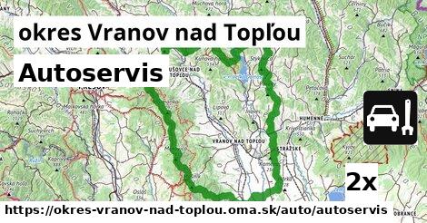 Autoservis, okres Vranov nad Topľou