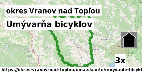 Umývarňa bicyklov, okres Vranov nad Topľou