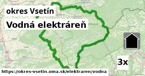 Vodná elektráreň, okres Vsetín