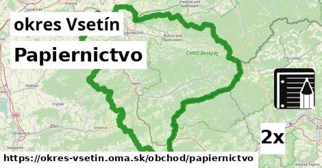 Papiernictvo, okres Vsetín