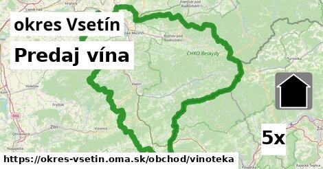 predaj vína v okres Vsetín