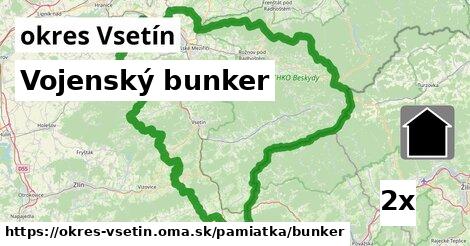 Vojenský bunker, okres Vsetín